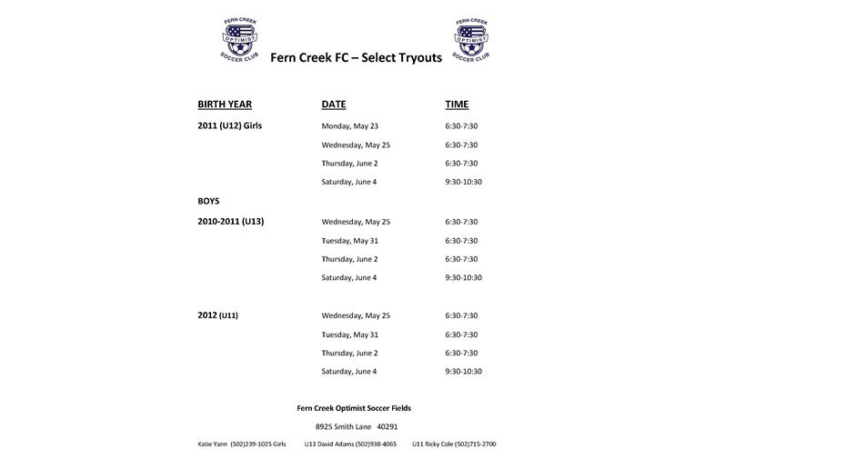 FCO Select Soccer
